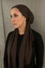Plain Dark Brown Tichel