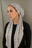Ruffle Gray Garden Floral Tichel