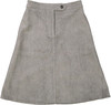 BGDK Ladies Single Button Suede Skirt