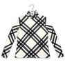 Diagonal  Plaid Turtleneck Tee