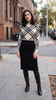 Diagonal  Plaid Turtleneck Tee