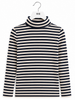 Heather Striped Mockneck
