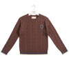 Cable Knit Emblem Sweater
