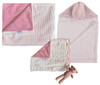 Delore Baby Luxe Cuddle Frosted Ziggy Mauve/Solid Rosewood Set