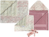 Delore Baby Luxe Cuddle Snowy Owl Rosewater/Stripe Cream Set