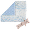 Luxe Cuddle Snowy Owl Sky/Minky Dot Light Blue Lovey