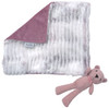 Luxe Cuddle ZigZag Rosewine / Solid Rosewood Lovey