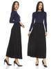 Womens Maxi Lycra Pleated Skirt