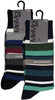 Memoi Mens Stripe Dress Crew Socks