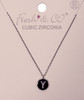 Fresh & Co White Gold Dipped CZ "Y" Letter Necklace