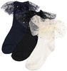 BlinQ Girls Star Tulle Trim Anklet Socks - 2019525