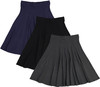 Womens Cotton Ribbed Panel Skirt