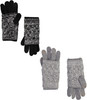 Riqki Womens Layered Knit Gloves - EAGL3543