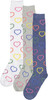 Memoi Girls Multi Lurex Heart Knee Sock - MKF-7054