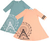 Three Bows Girls Ferris Wheel Dress