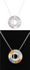 Round Crystal Diamond 'D' Initial Necklace - N007-D