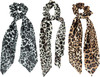Riqki Leopard Scrunchy w/Tails - 3032S