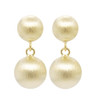 Brushed Gold Ball Drop Earrings 8EP369-SS