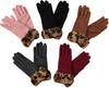 Riqki Womens Leopard Fur Gloves - GL151