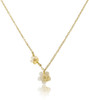 Girls 14K Gold Plated Acrylic Frosted Flowers Chain Necklace - NE4512B-GP