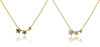 Girls CZ Filled Stars Adjustable Chain Necklace - NE4412B-GP