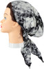 Riqki Grey Tie Dye Pre-Tied Bandana -Y1212