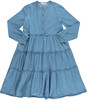 Women's Denim Tiered Dress