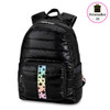Black with Gradient Black Star Puffer Backpack