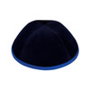 Navy Velvet w/Royal Blue Rim Yarmulka