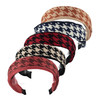 Girls Knit Houndstooth Covered Headband