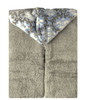 Grey & Blue Damask Hooded Towel