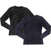Women's Thin Rib Stonewash L/S Henley 