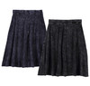 Women's Rib Denim A-line Skirt w/Thin Waistband