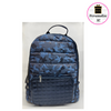 Bari Lynn Royal Blue Quilted Camo Backpack