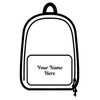 Top Trenz Black Puffer Backpack W/ Track Stripe