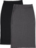 Women's Thin Ribbed Midi Pencil Skirt