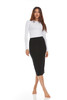 Women's Thin Ribbed Midi Pencil Skirt