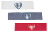 Checkered Denim Heart Junior Headwrap