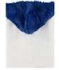 White & Glacier Deep Blue Hooded Towel