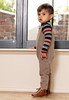 Kids Striped Mock Neck