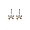 Gold & CZ Edge bow Crystal Earrings  ER-6116