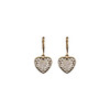 Lasercut Gold & CZ Heart Crystal Earrings  ER-6117