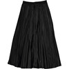 Women's Satin Pleated Midi Skirt