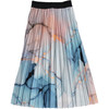 Women's Water Printed Pleated Skirt