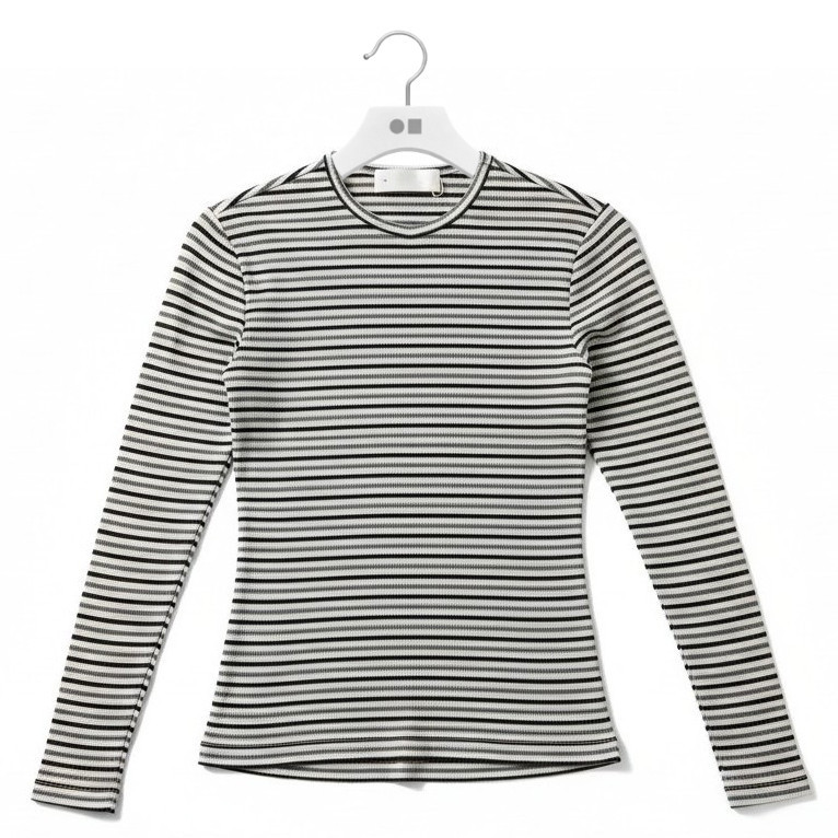 Cotton Rib Striped Tee - Double Header USA