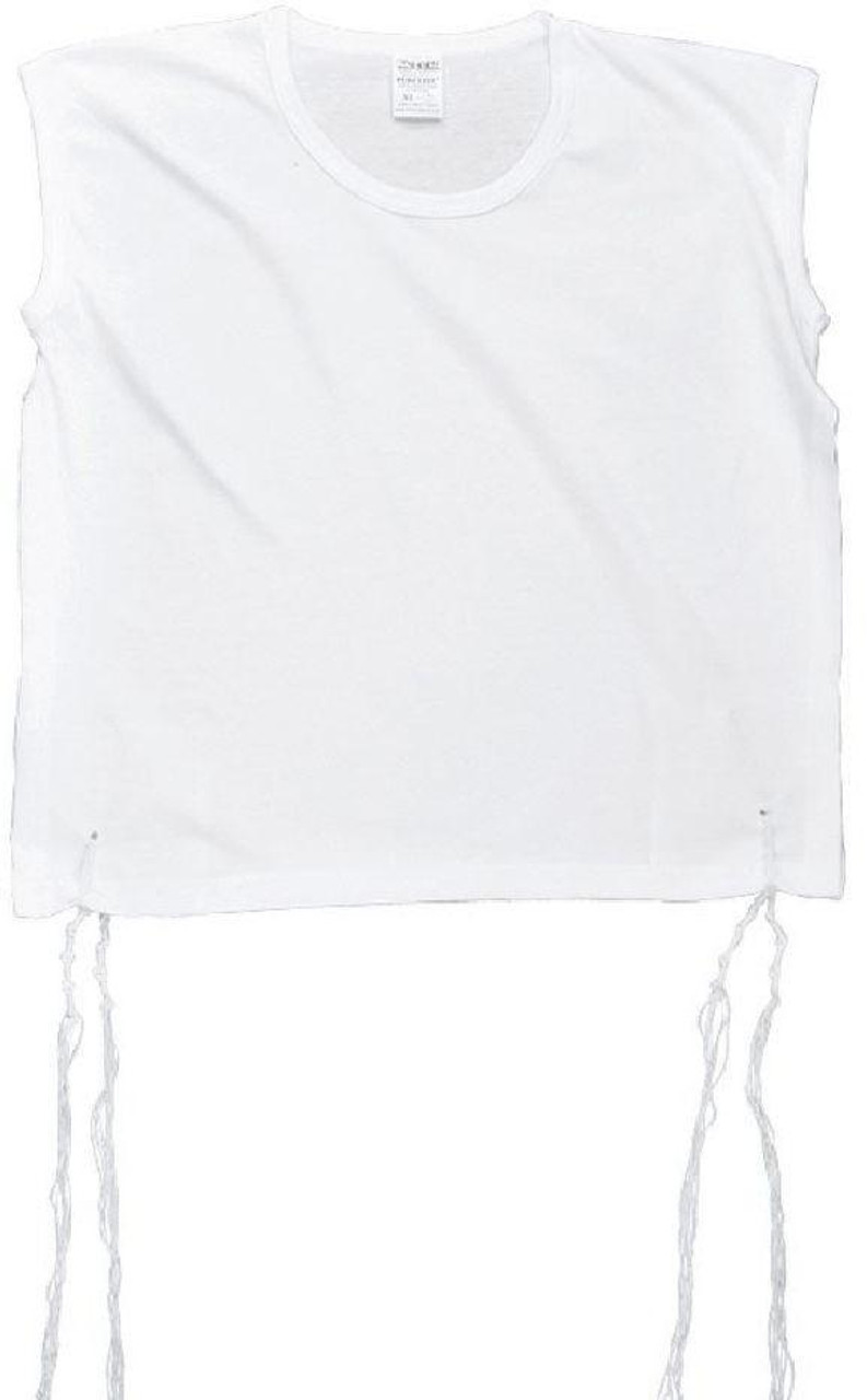 White Cotton Tzitzit Undershirt