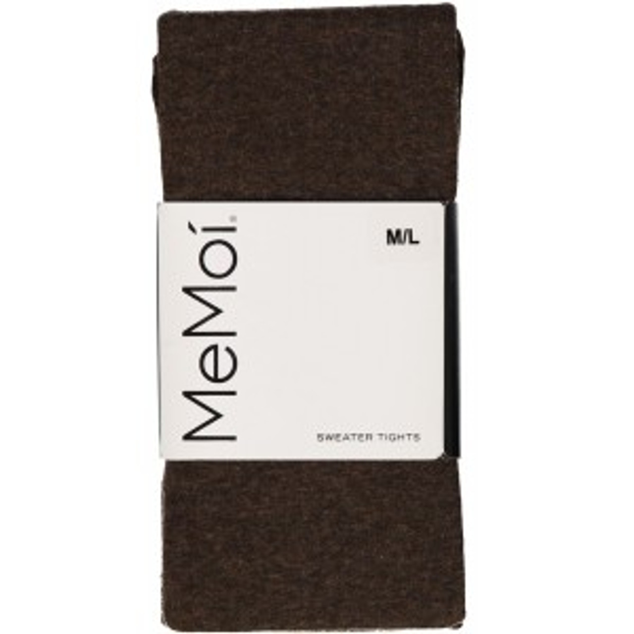 Women's MeMoi MO-325 Flat Knit Sweater Tights (Brown Heather L/XL) 