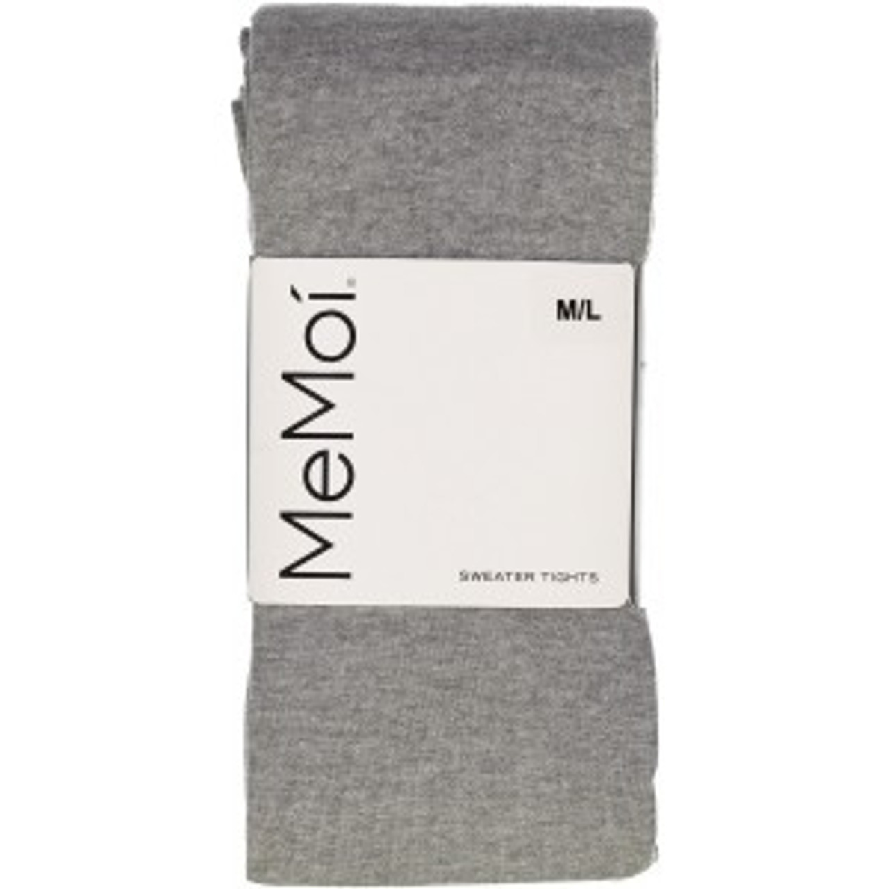 Women's MeMoi MO-325 Flat Knit Sweater Tights (Dark Gray Heather L/XL)