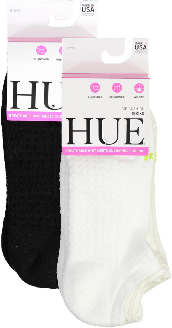 hue air cushion no show socks