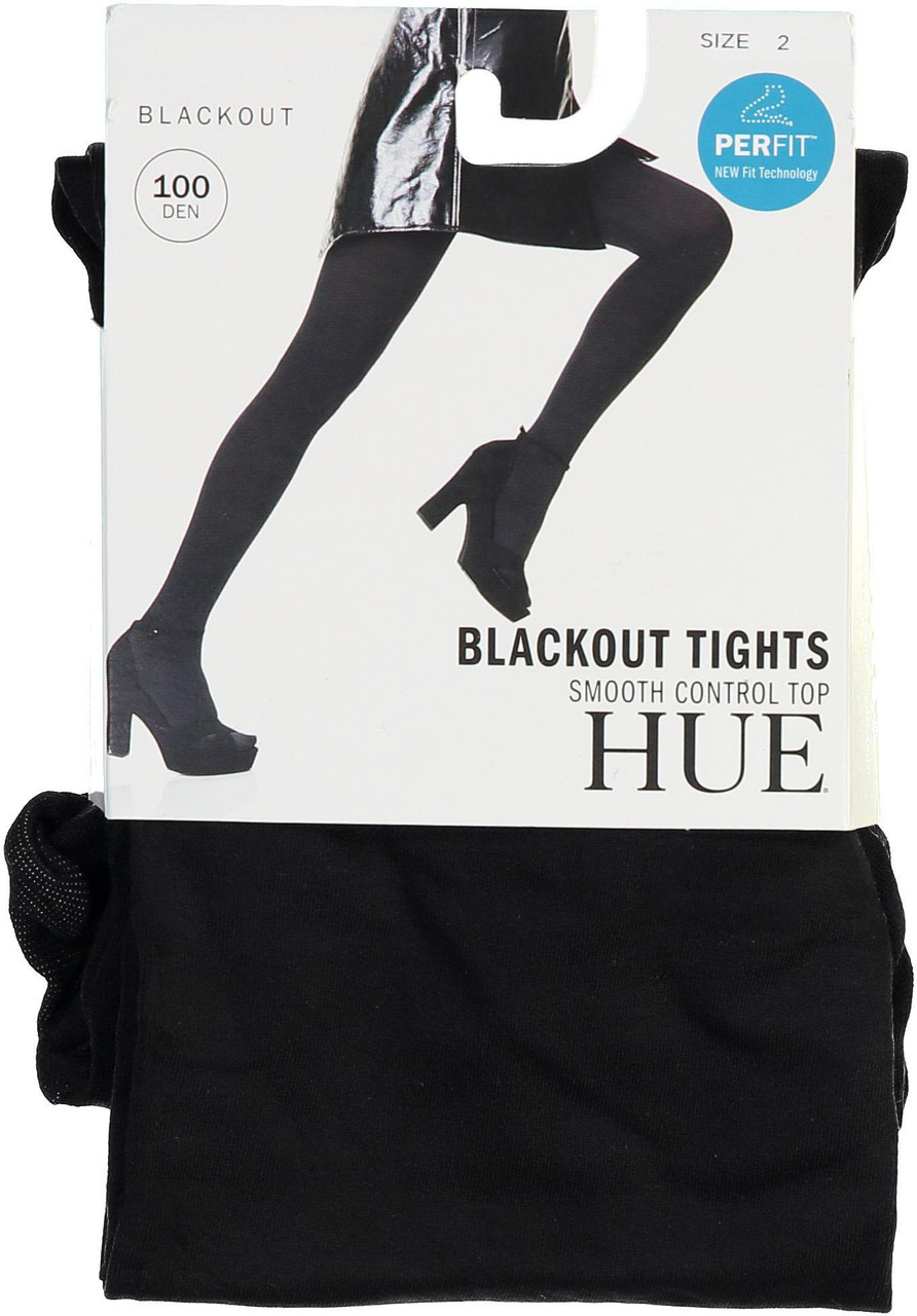 Blackout Tights with Control Top, Black, 2 : : Clothing